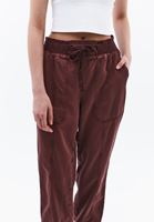 Bayan Kahverengi Orta Bel Jogger Pantolon ( TENCEL™ )