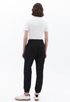 Bayan Siyah  Orta Bel Jogger Pantolon ( TENCEL™ )