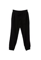 Bayan Siyah  Orta Bel Jogger Pantolon ( TENCEL™ )