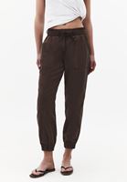 Bayan Kahverengi Orta Bel Jogger Pantolon ( TENCEL™ )