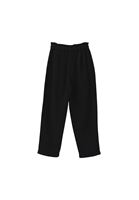 Bayan Siyah Ultra Yüksek Bel Baggy-Fit Pantolon ( TENCEL™ )