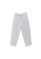 Bayan Beyaz Ultra Yüksek Bel Baggy-Fit Pantolon ( TENCEL™ )