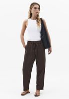 Bayan Kahverengi Ultra Yüksek Bel Baggy-Fit Pantolon ( TENCEL™ )