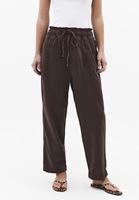 Bayan Kahverengi Ultra Yüksek Bel Baggy-Fit Pantolon ( TENCEL™ )