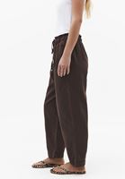Bayan Kahverengi Ultra Yüksek Bel Baggy-Fit Pantolon ( TENCEL™ )
