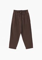 Bayan Kahverengi Ultra Yüksek Bel Baggy-Fit Pantolon ( TENCEL™ )