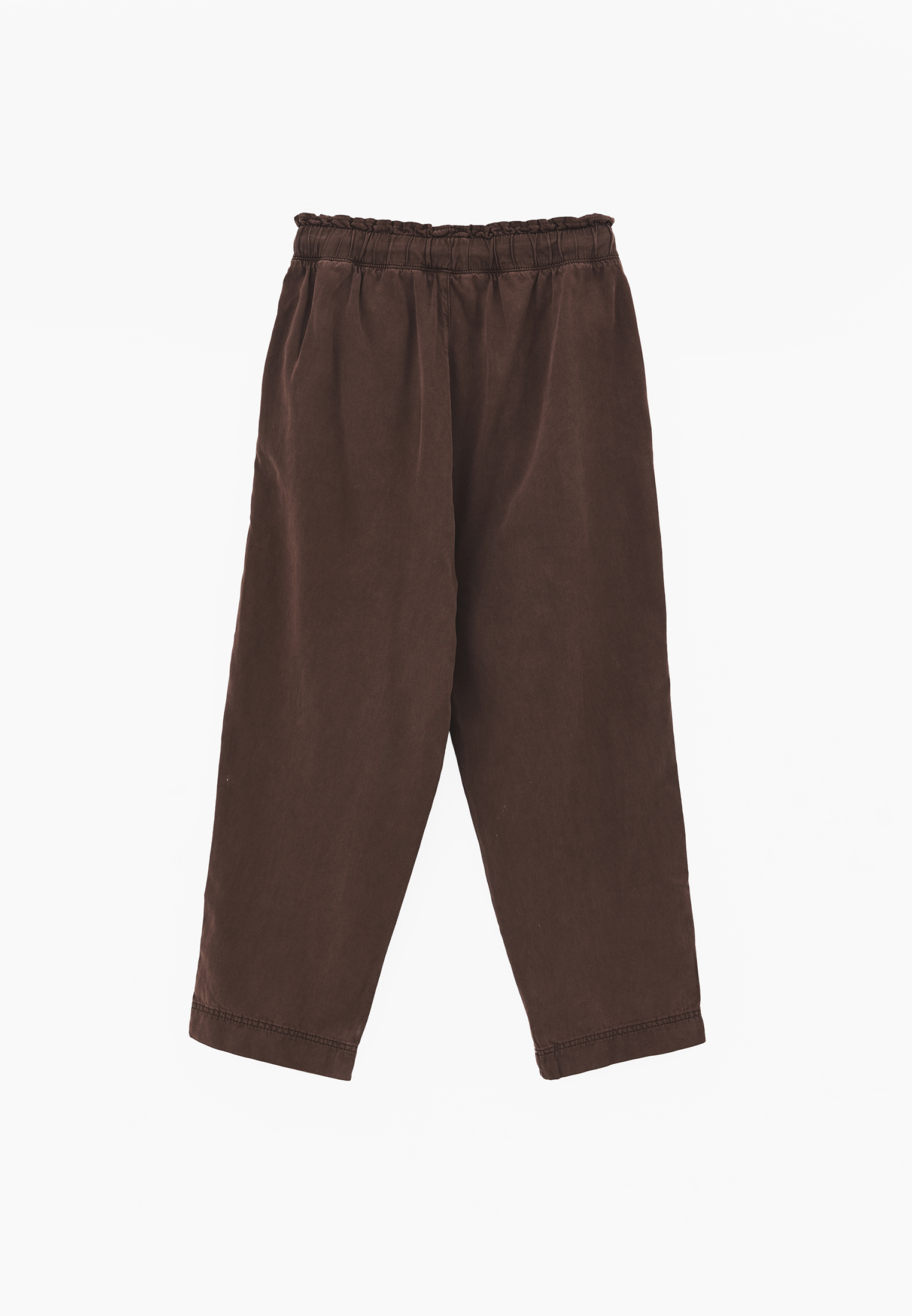 Kahverengi Ultra Yüksek Bel Baggy-Fit Pantolon ( TENCEL™ ) 26YOX