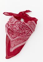 Bayan Kırmızı Desenli Fular