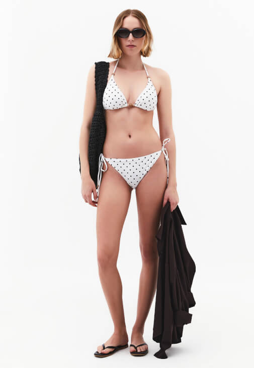 Puantiyeli Bikini Altı ve Bikini Üstü Kombini