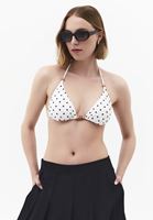 Bayan Çok Renkli Puantiye Desenli Bikini Üstü