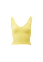 Bayan Sarı Seamless Crop Top