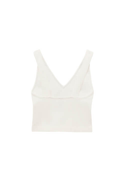 V Yaka Crop Top ve Kargo Pantolon Kombini