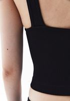 Bayan Siyah Seamless Crop Top