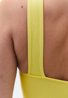 Bayan Sarı Seamless Crop Top