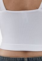 Bayan Beyaz Seamless Crop Top