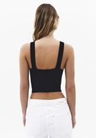 Bayan Siyah Seamless Crop Top