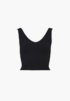 Bayan Siyah Seamless Crop Top