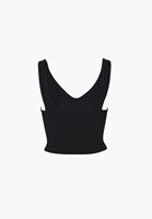 Bayan Siyah Seamless Crop Top