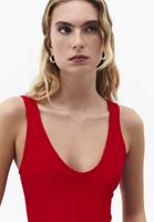 Bayan Kırmızı Seamless Crop Top