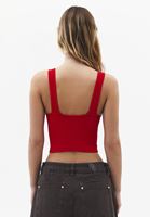 Bayan Kırmızı Seamless Crop Top