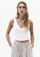 Bayan Beyaz Seamless Crop Top