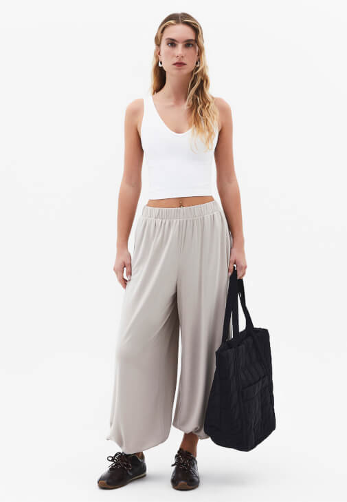 Seamless Top ve Balon Pantolon Kombini