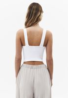 Bayan Beyaz Seamless Crop Top