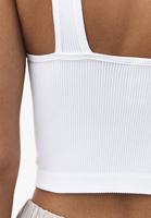 Bayan Beyaz Seamless Crop Top