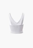 Bayan Beyaz Seamless Crop Top