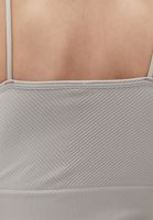 Bayan Bej V Yaka Dikişsiz Crop Atlet