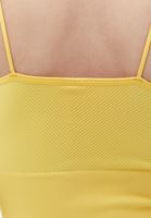 Bayan Sarı V Yaka Dikişsiz Crop Atlet