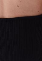 Bayan Siyah Seamless Jakarlı Crop Top