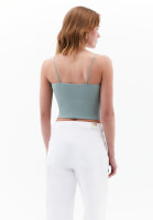 Bayan Yeşil Askılı Crop Atlet