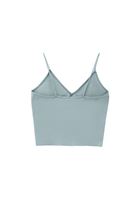 Bayan Yeşil Askılı Crop Atlet