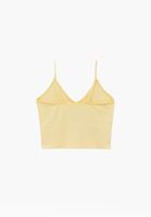 Bayan Sarı Askılı Crop Atlet