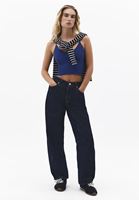 Bayan Lacivert Askılı Crop Atlet
