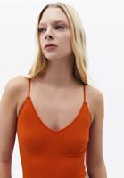 Bayan Turuncu Askılı Crop Atlet