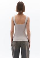 Bayan Bej Pamuklu Kare Yaka Atlet