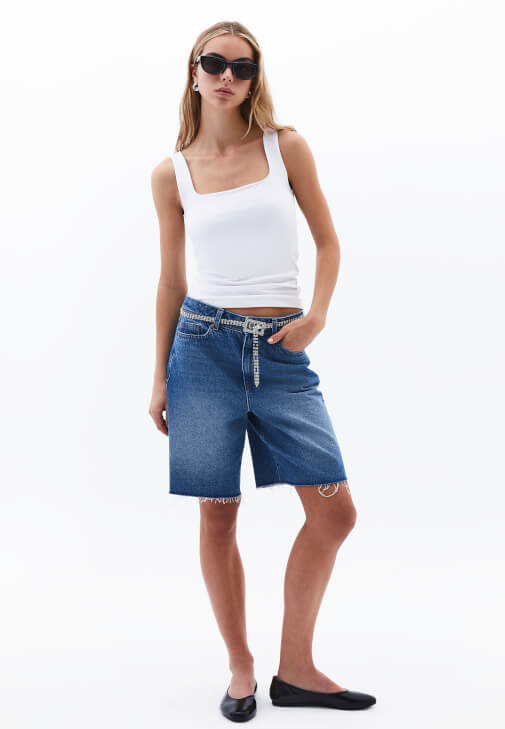 Oversize Ekoseli Gömlek ve Kargo Pantolon Kombini