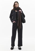 Bayan Siyah Pamuklu Kare Yaka Atlet