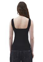 Bayan Siyah Pamuklu Kare Yaka Atlet