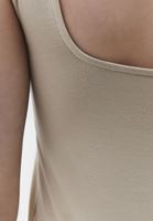 Bayan Bej Pamuklu Kare Yaka Atlet