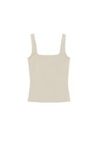 Bayan Bej Pamuklu Kare Yaka Atlet