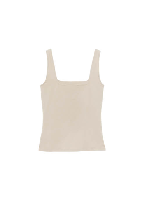 Pamuklu Atlet ve Denim Pantolon Kombini