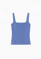 Bayan Mavi Pamuklu Kare Yaka Atlet