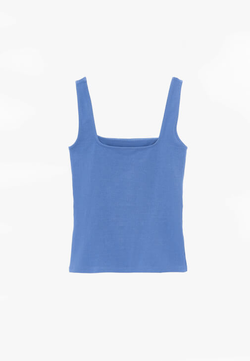 Pamuklu Atlet ve Orta Bel Denim Kombini