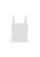 Bayan Beyaz Pamuklu Kare Yaka Atlet