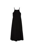 Bayan Siyah Halter Yaka Yırtmaçlı Elbise