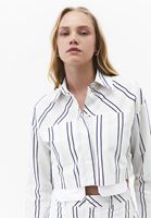 Bayan Çok Renkli Çizgili Loose-Fit Gömlek