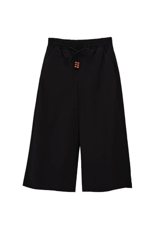 Culotte Pantolon ve Sıfır Yaka Crop Atlet Kombini